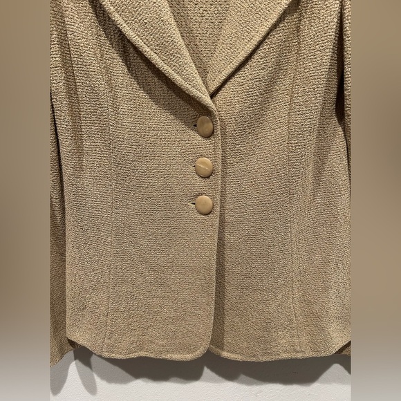 ST JOHN Women's Tan Knit Blazer / Size 4 / - Picture 3 of 12